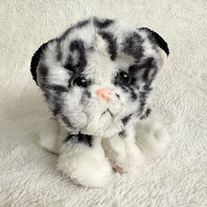 Tyco Kitty Kitty Jungle Kittens Snow Leopard Plush Purring 1993 Vintage